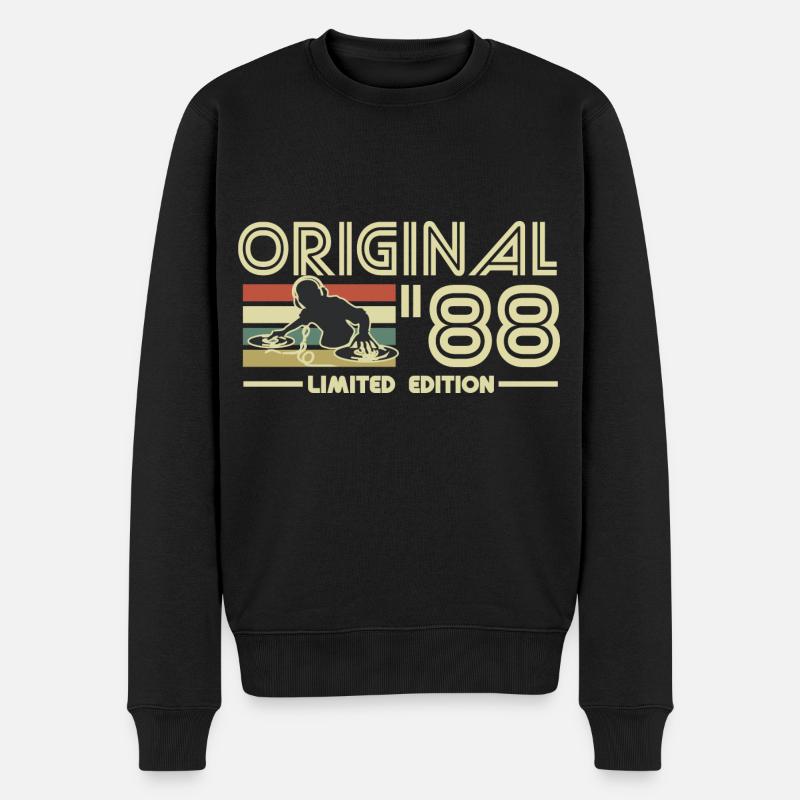1988 - Männer Premium Bio Pullover - Schwarz