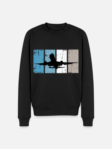 Aircraft Pilot Aviation - Men's Premium Organic Jumper - black