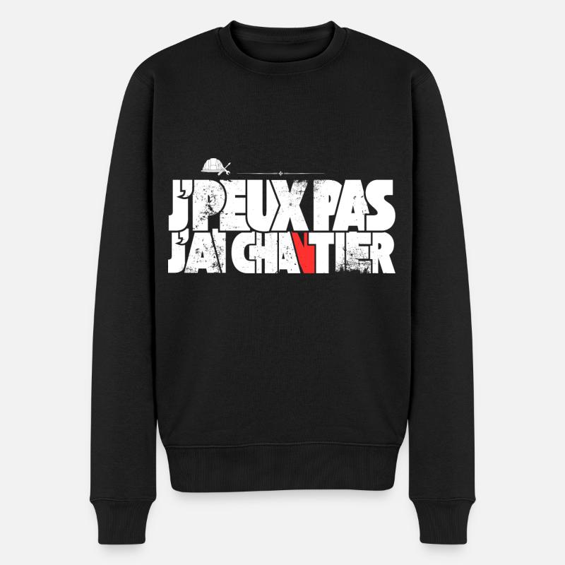 J'peux pas J'ai Chantier - Pull Premium bio Homme - noir