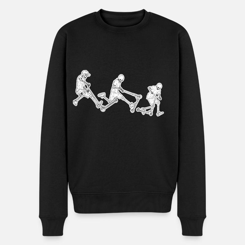 Scooter Tretroller - Männer Premium Bio Pullover - Schwarz