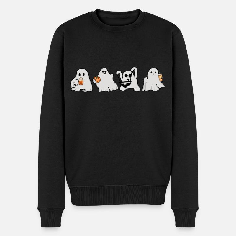 Geister - Männer Premium Bio Pullover - Schwarz