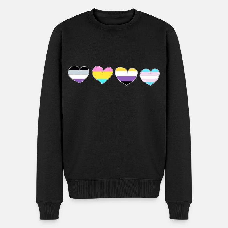 LGBT Pride - Männer Premium Bio Pullover - Schwarz