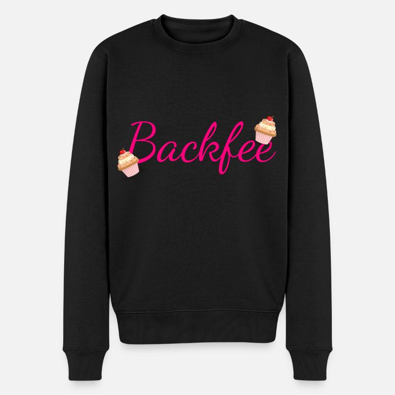 Backfee - Männer Premium Bio Pullover - Schwarz