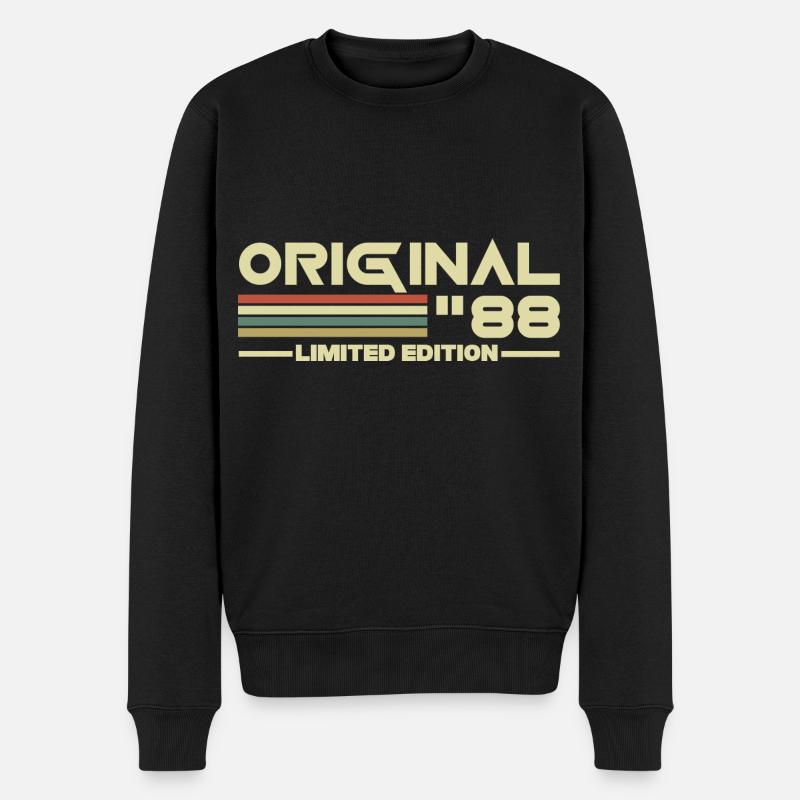 1988 - Männer Premium Bio Pullover - Schwarz