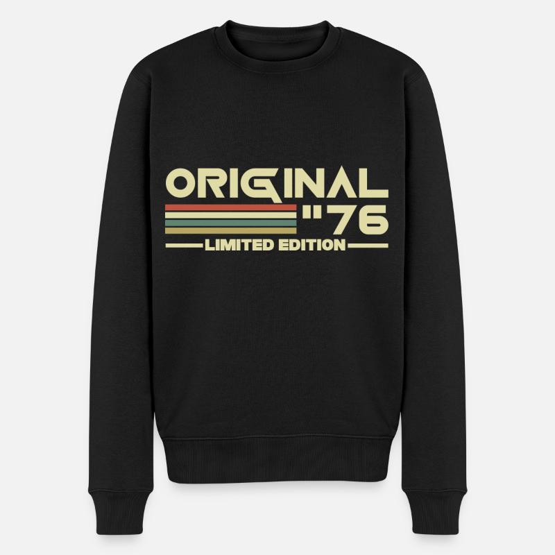 1976 - Männer Premium Bio Pullover - Schwarz