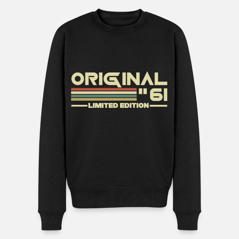 1961 - Männer Premium Bio Pullover - Schwarz