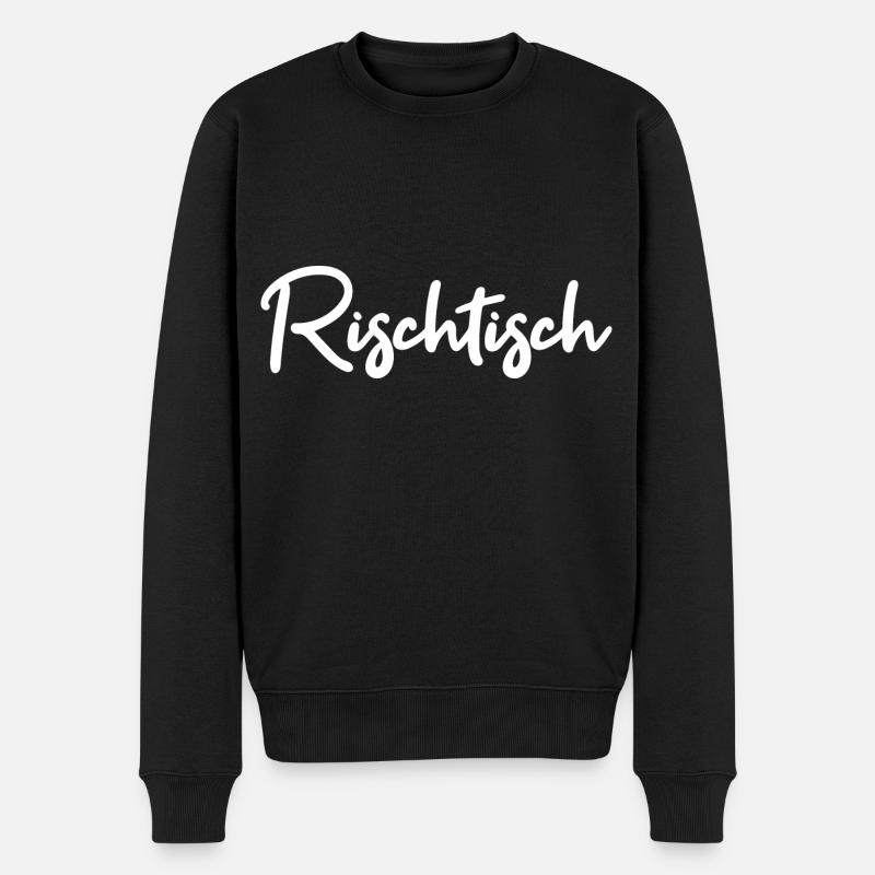 Rischtisch - Männer Premium Bio Pullover - Schwarz