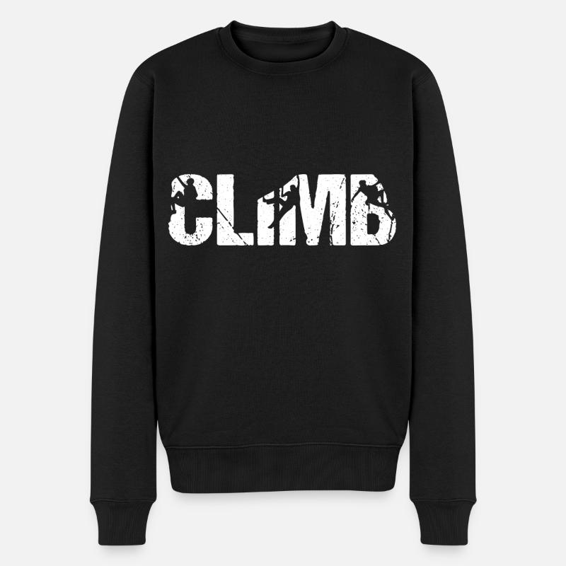 CLIMB Escalade Alpinisme Devise - Pull Premium bio Homme - noir