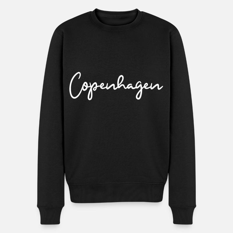 Copenhagen - Männer Premium Bio Pullover - Schwarz