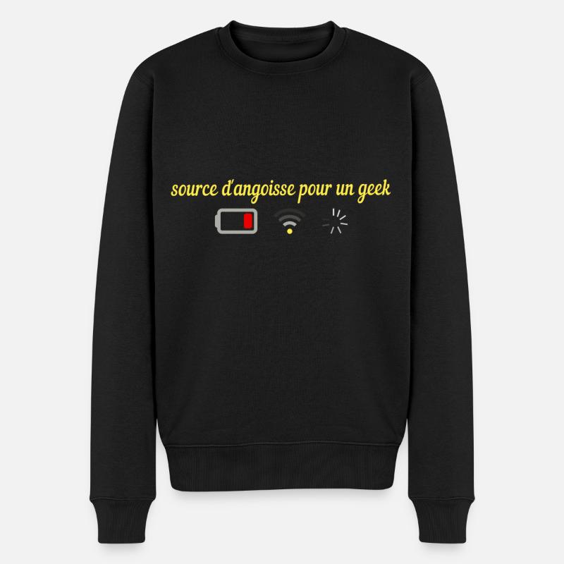Source d Angoisse pour un geek - Pull Premium bio Homme - noir