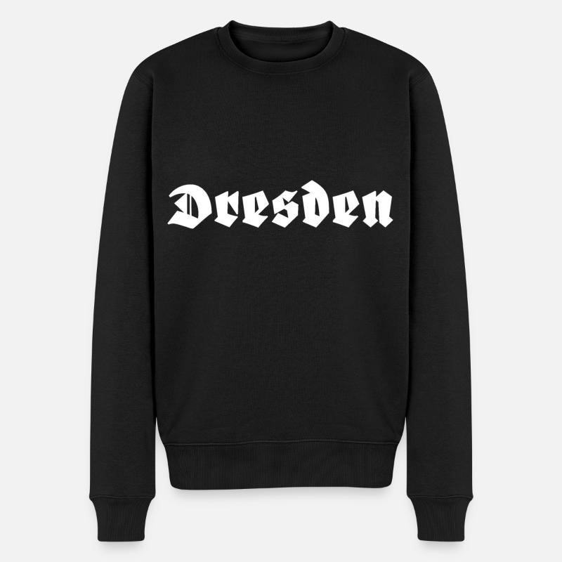 Dresden - Männer Premium Bio Pullover - Schwarz