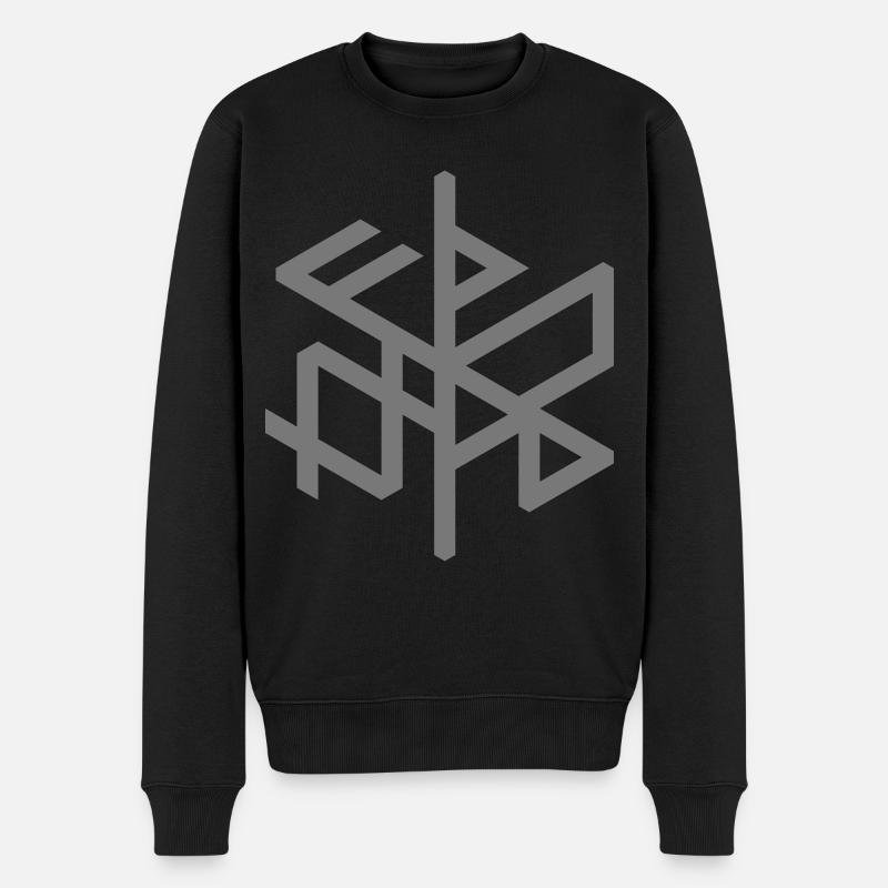 Thüringer "Þuringa" Hexa-Binderune,rechts/cw,QRF0© - Männer Premium Bio Pullover - Schwarz