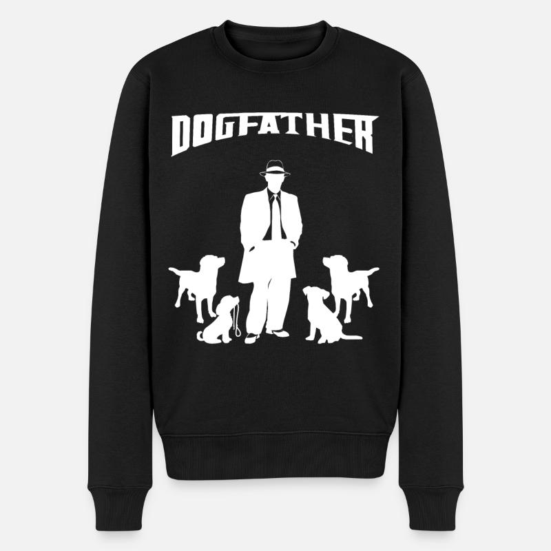 Dogfather - Männer Premium Bio Pullover - Schwarz