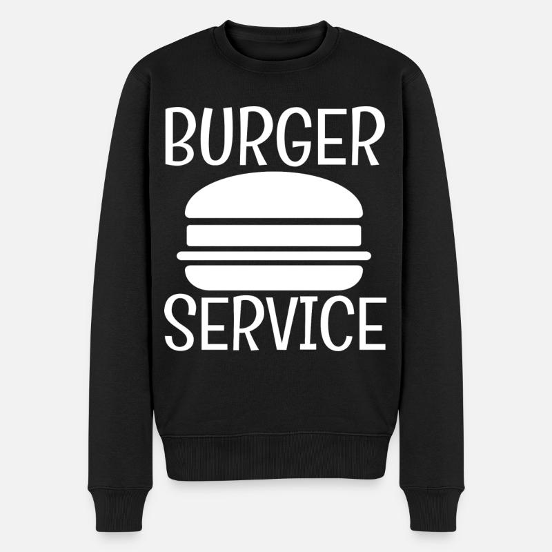 BURGER SERVICE - Männer Premium Bio Pullover - Schwarz