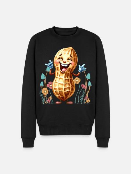 Peanut Flowers Nature Nature Lover - Men's Premium Organic Jumper - black