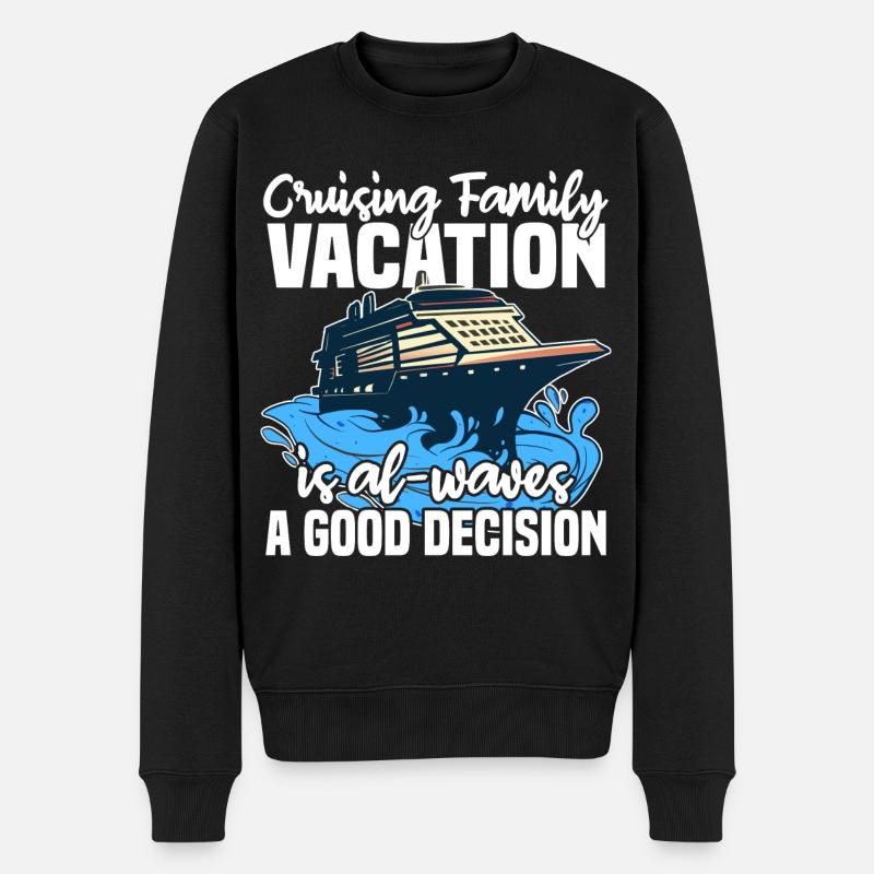 Vacances en croisière - Pull Premium bio Homme - noir