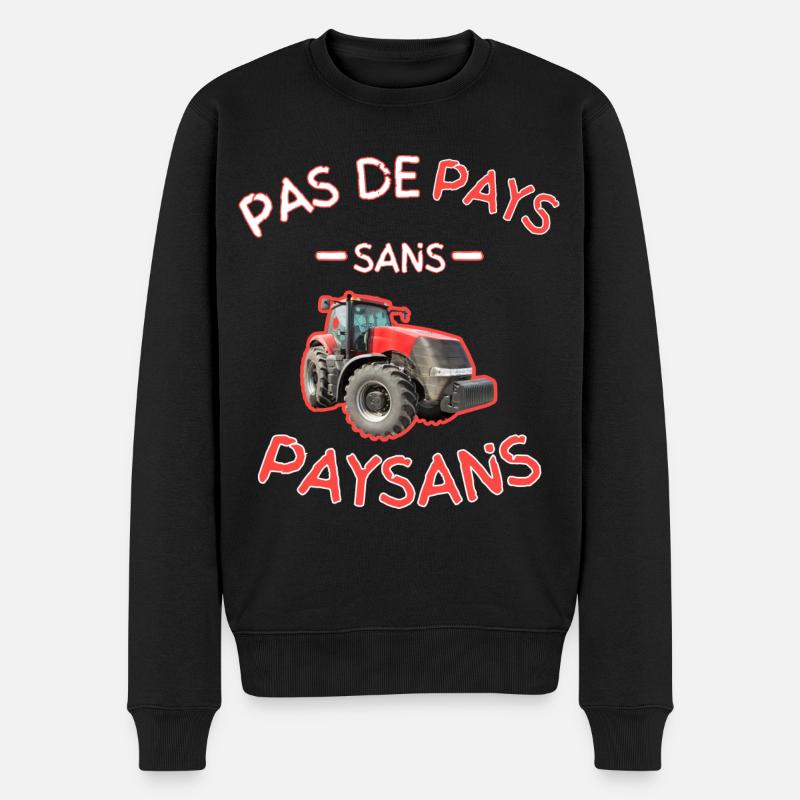 Pas De Pays Sans Paysans Rouge - Pull Premium bio Homme - noir