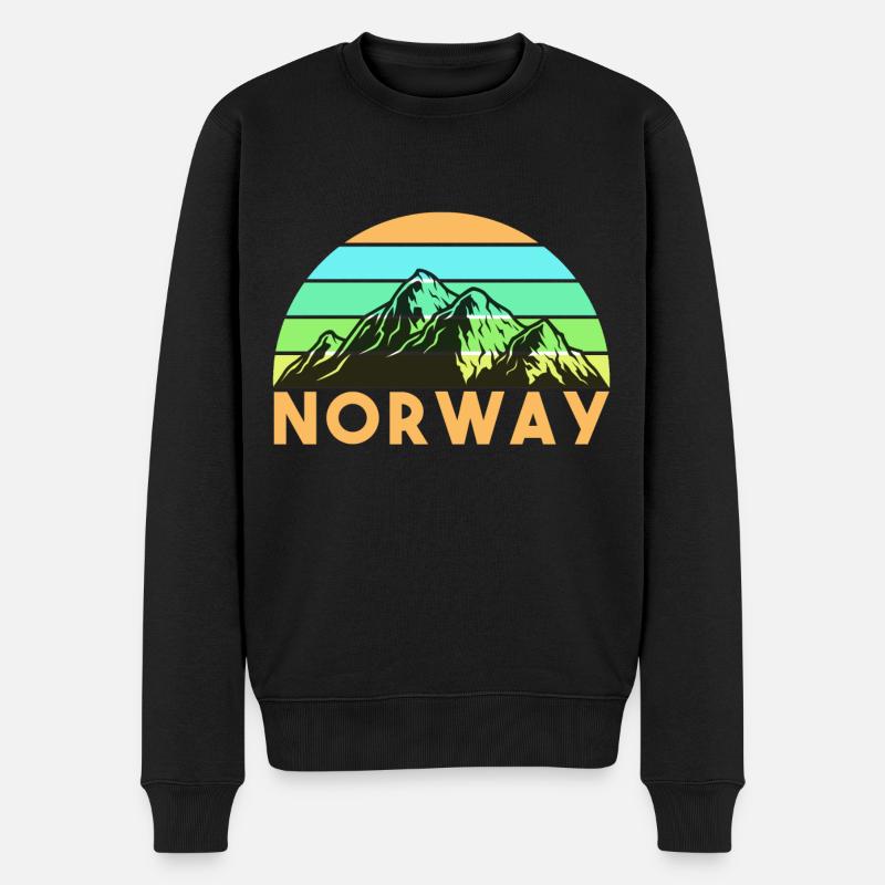 norway - Männer Premium Bio Pullover - Schwarz