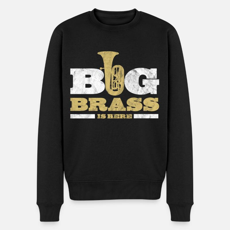 Tuba - Männer Premium Bio Pullover - Schwarz