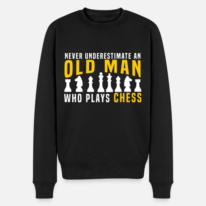 Schach - Männer Premium Bio Pullover - Schwarz