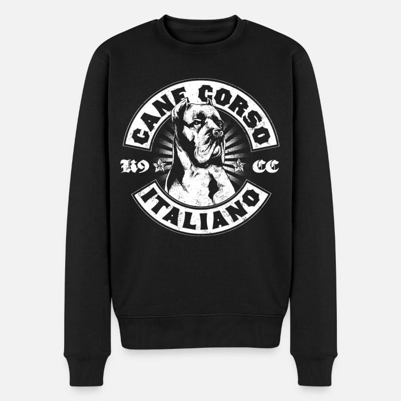 Cane Corso - Männer Premium Bio Pullover - Schwarz