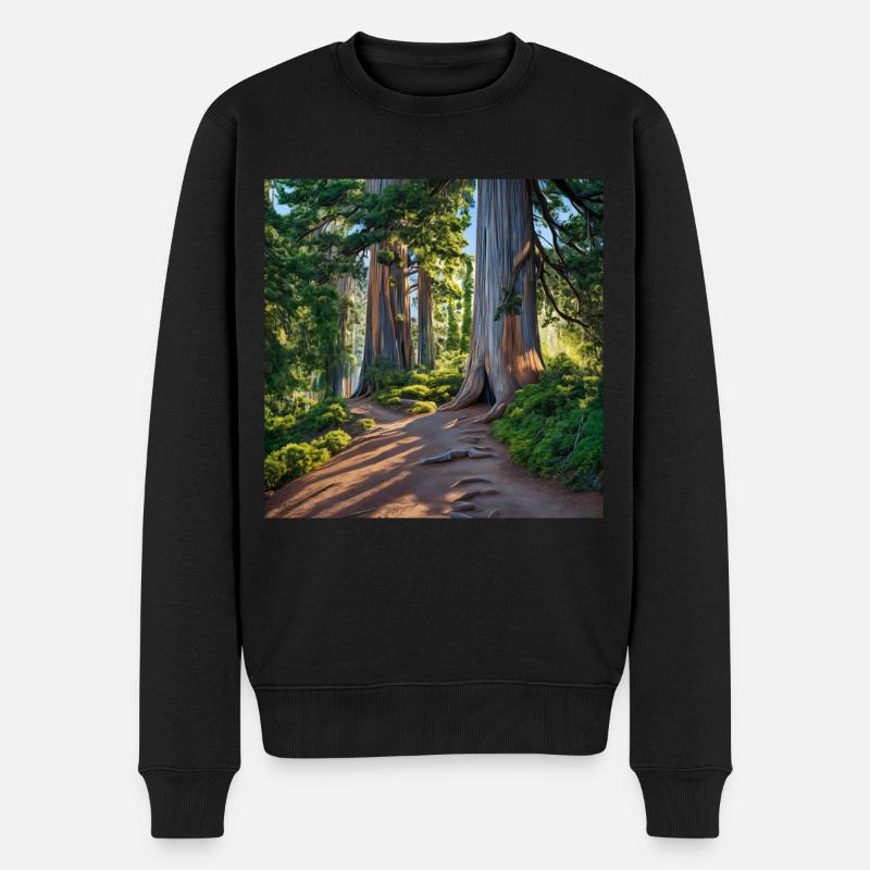 Randonnée en forêt - Pull Premium bio Homme - noir