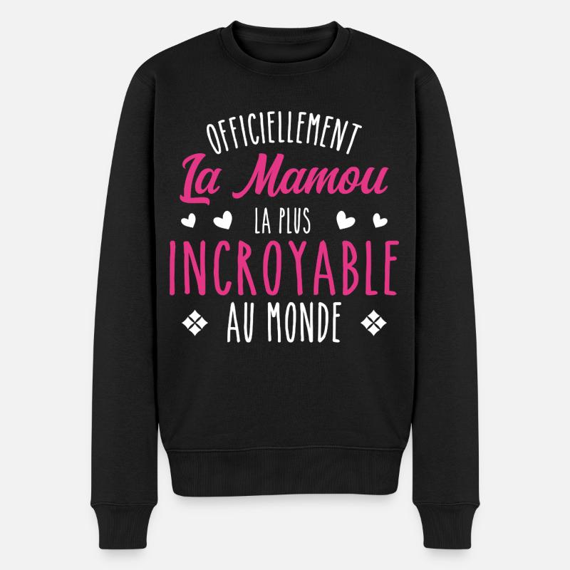 Officiellement La Mamou Incroyable - Pull Premium bio Homme - noir