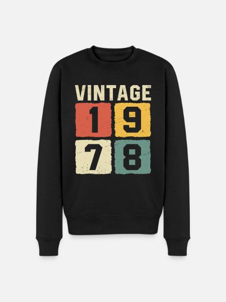 Millésime 1978 Né en 1978 - Pull Premium bio Homme - noir