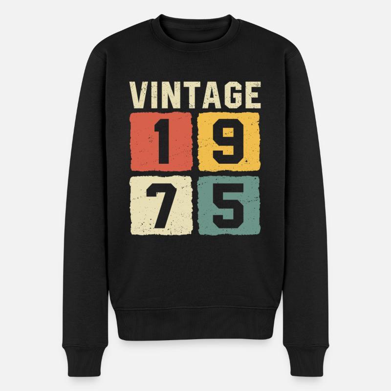 Millésime 1975 Né en 1975 - Pull Premium bio Homme - noir
