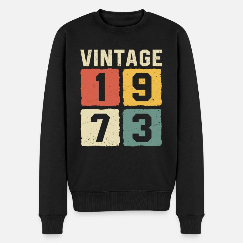Millésime 1973 Né en 1973 - Pull Premium bio Homme - noir