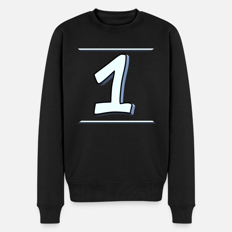 Eins Team - Männer Premium Bio Pullover - Schwarz
