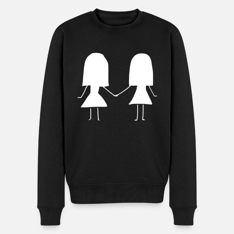 beste Freundin - Männer Premium Bio Pullover - Schwarz