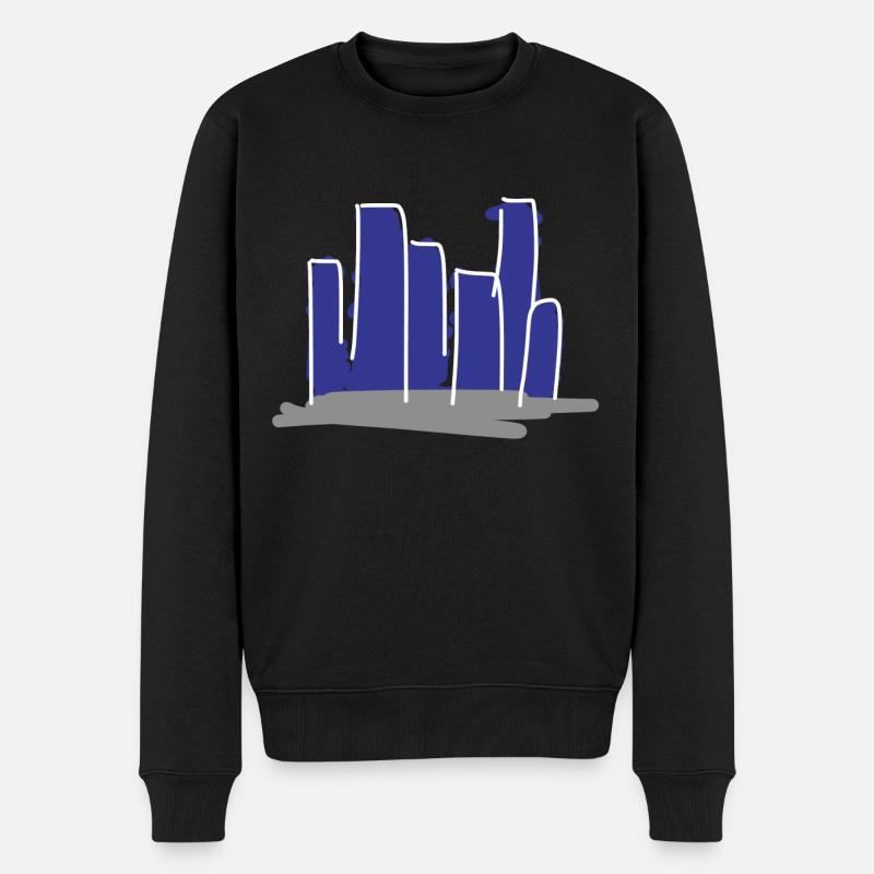 Stadt Städte - Männer Premium Bio Pullover - Schwarz