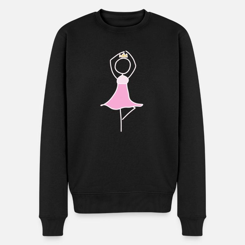 prinzessin krone - Männer Premium Bio Pullover - Schwarz
