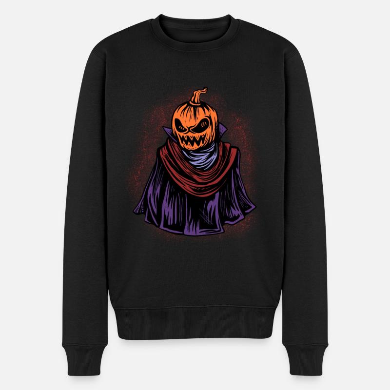Halloween Costume Champignons Monstre Spooky Skull - Pull Premium bio Homme - noir