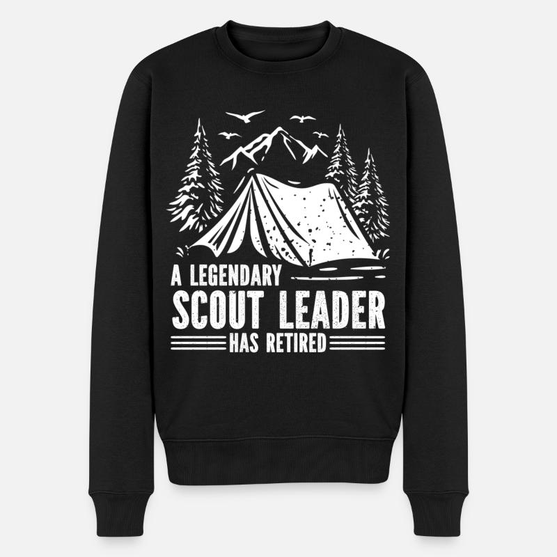 Pfadfinderleiter | Pfadfinder Scouting Geschenk - Männer Premium Bio Pullover - Schwarz