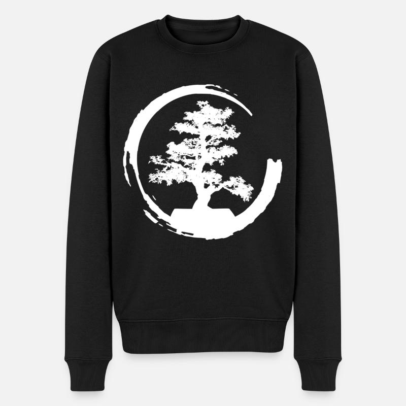 Bonsai - Männer Premium Bio Pullover - Schwarz