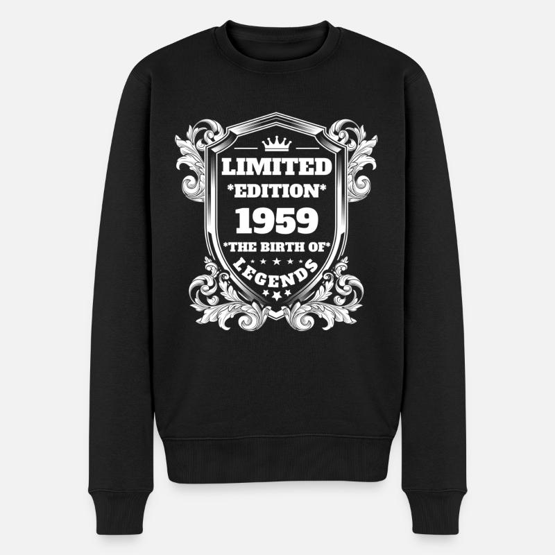 1959 - Männer Premium Bio Pullover - Schwarz