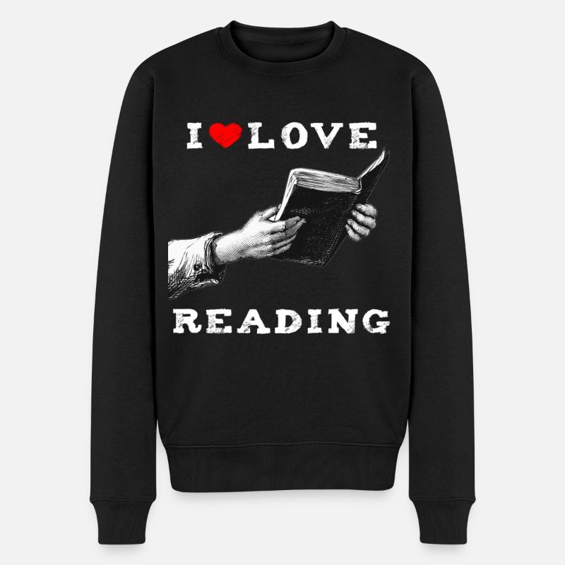 J’adore lire - Pull Premium bio Homme - noir