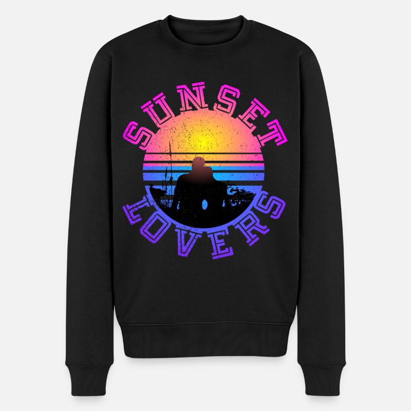 Coucher de soleil 1 - Pull Premium bio Homme - noir