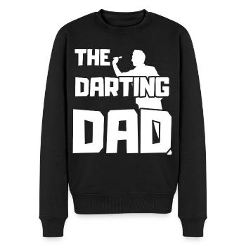 Le papa joueur de fléchettes de papa la fête des pères - Pull Premium bio Homme - noir - Devant - Nico (187cm)