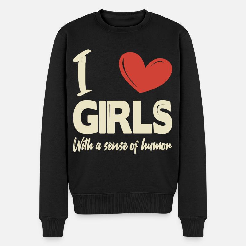 J’aime les filles - Pull Premium bio Homme - noir