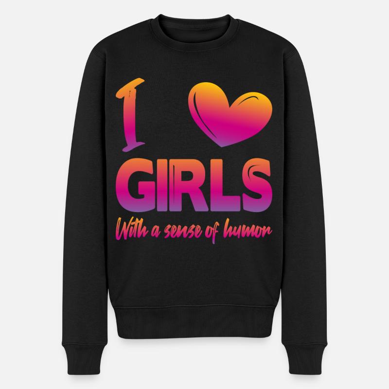 J’aime les filles - Pull Premium bio Homme - noir