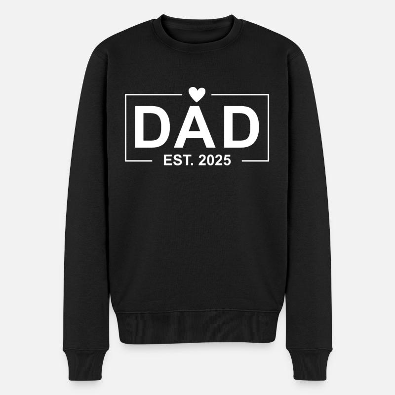 Papa Est 2025 - Männer Premium Bio Pullover - Schwarz