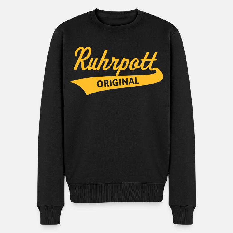 Ruhrpott – Original (Ruhrgebiet / Kohlenpott / 1C) - Männer Premium Bio Pullover - Schwarz