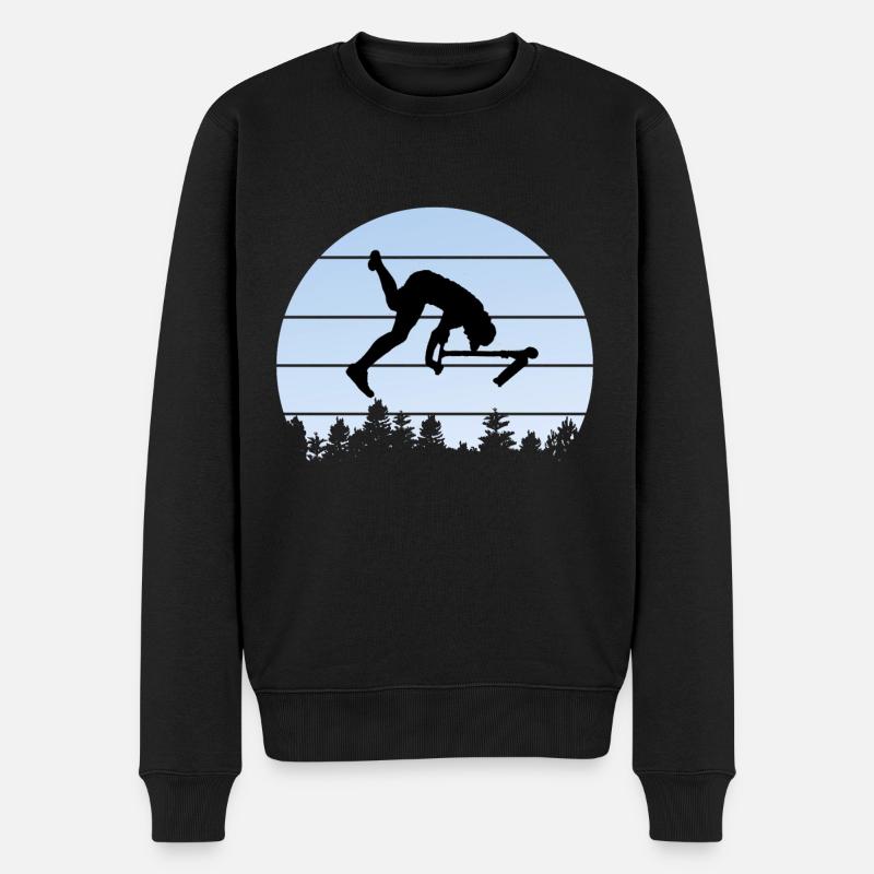 Freestyle-Roller - Männer Premium Bio Pullover - Schwarz