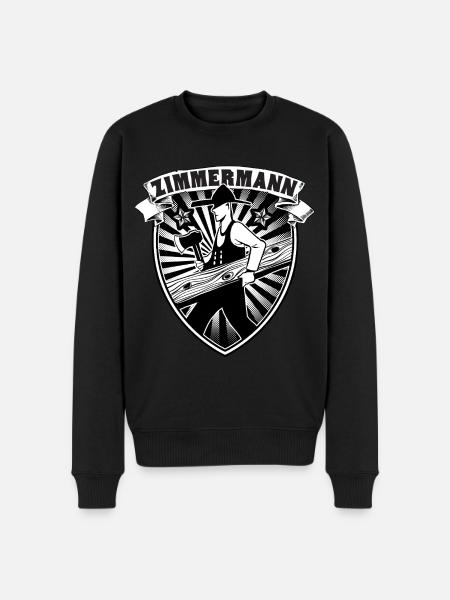 Zimmermann - Männer Premium Bio Pullover - Schwarz