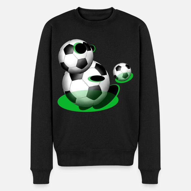 Fußballer Fußball - Männer Premium Bio Pullover - Schwarz