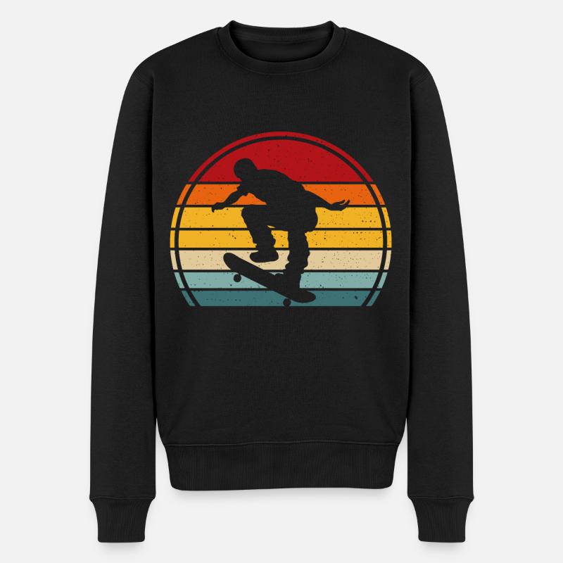 Skater skateboard skater - Männer Premium Bio Pullover - Schwarz