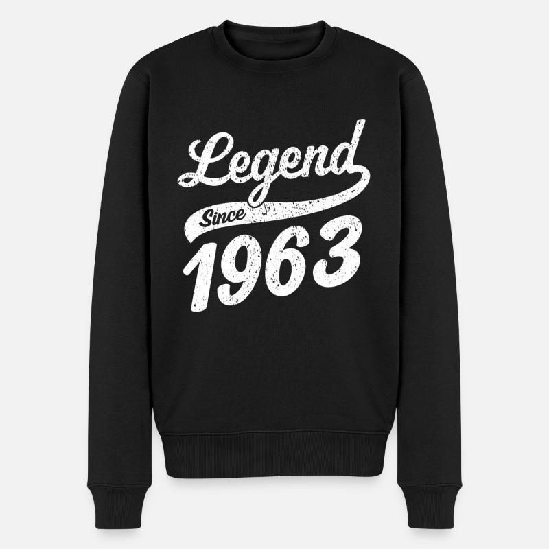 Legend since 1963 - Männer Premium Bio Pullover - Schwarz